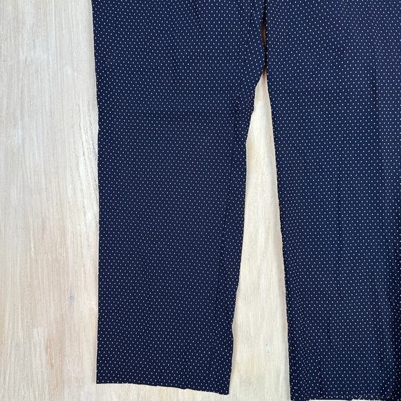 Lane Bryant Navy Blue Dot Stretch Waist Allie Boot Work Casual Dress Pants 22 - Picture 5 of 16